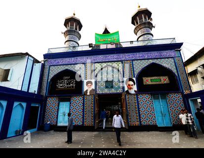 La mosquée iranienne à Imamwada Bhendi Bazar à Mumbai, Inde. Banque D'Images