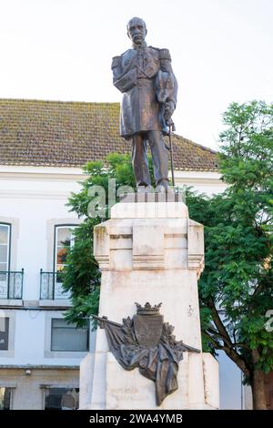 Statue en l'honneur du général Marquez de sa da Bandeira, ville de Santarem-estremadura-portugal.1-1-2024 Banque D'Images