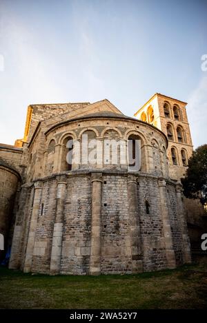 Abbaye de Caunes-Minervois, datant du VIIIe siècle, département de l'Aude en Occitanie, France Banque D'Images