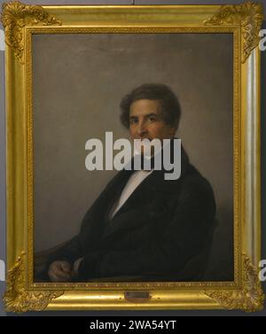 Giovanni Carnovali, dit il Piccio (1804-1873). Peintre italien. Portrait de l'avocat Antonio Carloni. Huile sur toile. Museo Civico Ala Ponzone. Cremona. Lombardie. Italie. Banque D'Images