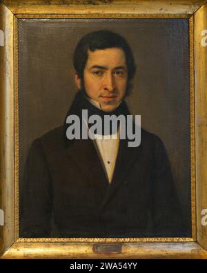 Giovanni Carnovali, dit il Piccio (1804-1873). Peintre italien. Portrait du comte Carlo Cadolini. Huile sur toile. Museo Civico Ala Ponzone. Cremona. Lombardie. Italie. Banque D'Images