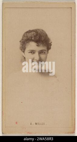 Agnes Miller, de la série Actresses (N245) publiée par Kinney Brothers pour promouvoir Sweet Caporal cigarettes 1963 par Kinney Brothers Tobacco Company Banque D'Images