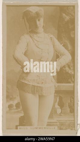Miss Annie Summerville, de la série Actresses (N245) publiée par Kinney Brothers pour promouvoir Sweet Caporal cigarettes 1963 par Kinney Brothers Tobacco Company Banque D'Images