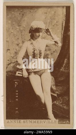 Miss Annie Summerville, de la série Actresses (N245) publiée par Kinney Brothers pour promouvoir Sweet Caporal cigarettes 1963 par Kinney Brothers Tobacco Company Banque D'Images