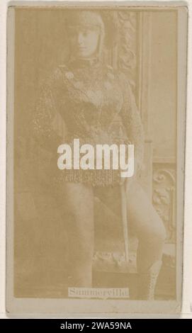 Miss Annie Summerville, de la série Actresses (N245) publiée par Kinney Brothers pour promouvoir Sweet Caporal cigarettes 1963 par Kinney Brothers Tobacco Company Banque D'Images