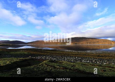 Vue sur le Kyle of Durness, Keoldale, Sutherland, Highlands of Scotland, Royaume-Uni Banque D'Images