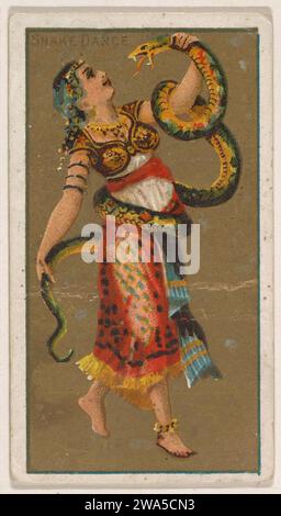 Snake Dance, tiré de National Dances (N225, Type 1) publié par Kinney Bros. 1963 par Kinney Brothers Tobacco Company Banque D'Images