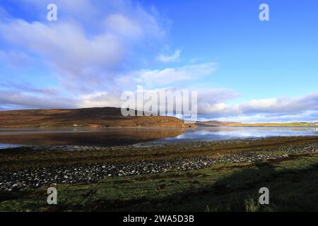 Vue sur le Kyle of Durness, Keoldale, Sutherland, Highlands of Scotland, Royaume-Uni Banque D'Images