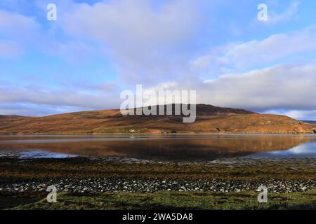 Vue sur le Kyle of Durness, Keoldale, Sutherland, Highlands of Scotland, Royaume-Uni Banque D'Images