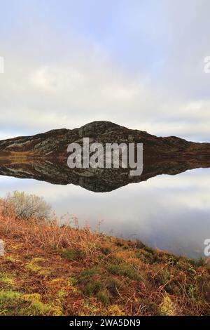 Vue sur le Loch Dubhaird Mor ou le Loch Duart, Highlands écossais, Royaume-Uni Banque D'Images