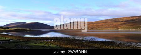 Vue sur le Kyle of Durness, Keoldale, Sutherland, Highlands of Scotland, Royaume-Uni Banque D'Images