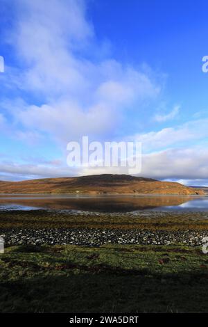 Vue sur le Kyle of Durness, Keoldale, Sutherland, Highlands of Scotland, Royaume-Uni Banque D'Images