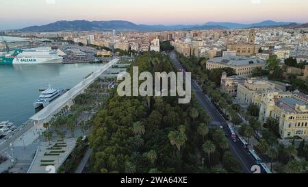 Drone photo Malaga Espagne europe Banque D'Images