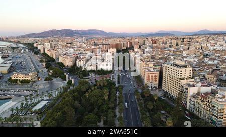 Drone photo Malaga Espagne europe Banque D'Images