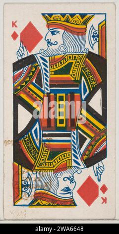 King of Diamonds (rouge), de la série Playing Cards (N84) pour Duke marque cigarettes 1963 par W. Duke, Sons & Co. Banque D'Images