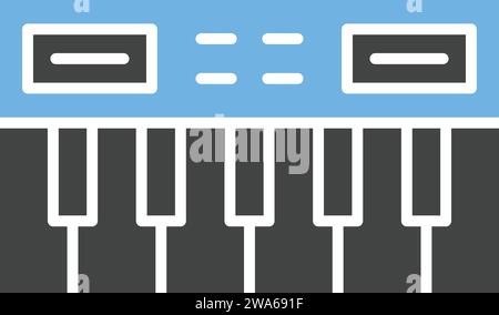 Image vectorielle d'icône de clavier de piano. Illustration de Vecteur
