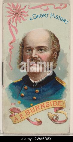 A Short History of General Ambrose Everett Burnside, tiré de la série Histories of Generals of livrets (N78) for Duke brand cigarettes 1963 by W. Duke, Sons & Co Banque D'Images