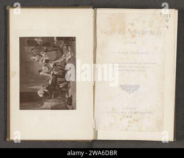 Production photographique d'une peinture par Edward Matthew Ward, représentant Dr. Johnson qui lit une femme du Vicaire de Wakefield par Oliver Goldsmith, Anonymous, d'après Edward Matthew Ward, c. 1870 - en 1880 ou avant l'impression photomécanique photo papier, peinture. lecture Banque D'Images