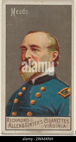 George Gordon Meade, de la série Great Generals (N15) pour Allen & Ginter cigarettes Brands 1963 par Allen & Ginter Banque D'Images