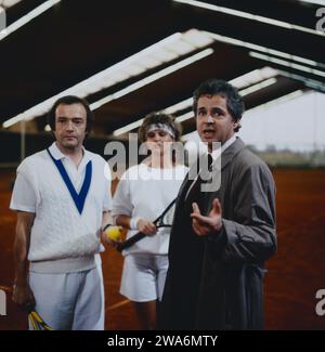 Der Alte, ZDF Krimi-Serie, Deutschland, 1985, Szene : Jürgen Schmidt, Komparsin, Michael Ande. Der Alte, série télévisée criminelle, Allemagne, 1985, scène : Jürgen Schmidt, extra, Michael Ande Banque D'Images