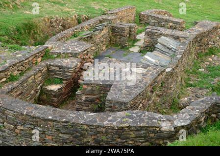 Castro celtique d'Espasante. Municipalité d'Ortigueira, PROVINCE DE la Corogne, Galice, Espagne. Banque D'Images