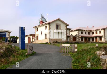 Estaca de Bares, phare. Commune de Mañon, LA Corogne, Galice, Espagne. Banque D'Images