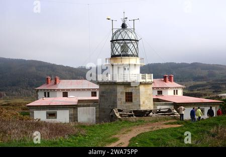 Estaca de Bares, phare. Commune de Mañon, LA Corogne, Galice, Espagne. Banque D'Images