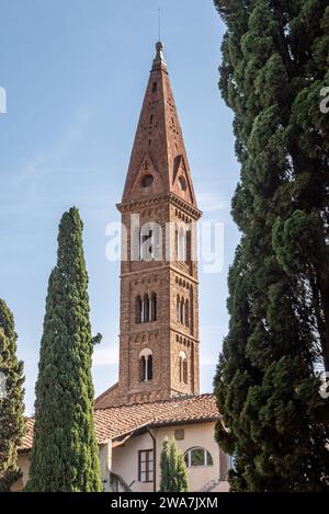 Clocher de la Basilique Santa Maria Novella à Florence, Italie Banque D'Images