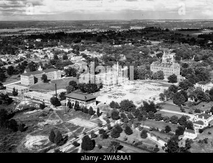 Vue aérienne de l'Alabama Polytechnic Institute, Auburn, Alabama décembre 1931 Banque D'Images