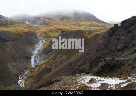 Zone géothermique près de Hveragerdi (la ville sismique), Islande Banque D'Images