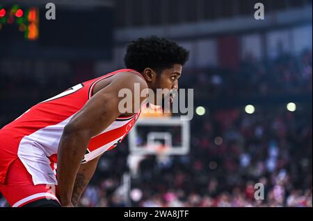 Pirée, Lombardie, Grèce. 2 janvier 2024. 77 SHAQUIELLE MCKISSIC de l'Olympiacos Piraeus lors de l'Euroleague, ronde 18, match entre l'Olympiacos Piraeus et EA7 Emporio Armani Milan au Peace & Friendship Stadium le 2 janvier 2024, au Piraeus, Grèce (image de crédit : © Stefanos Kyriazis/ZUMA Press Wire) USAGE ÉDITORIAL UNIQUEMENT! Non destiné à UN USAGE commercial ! Banque D'Images