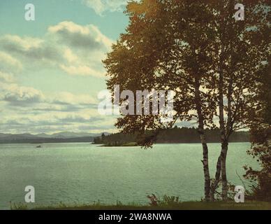 Upper Saranac Lake, Adirondack Mountains, New York 1903. Banque D'Images