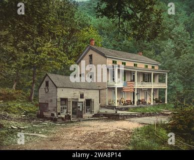 Maison de Washington Irving (RIP Van Winkle), Sleepy Hollow, Mount Pleasant, Westchester County, Catskill Mountains, New York 1902. Banque D'Images