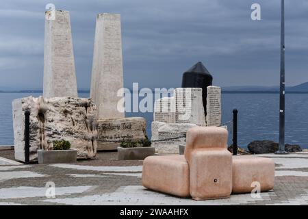 Monumento ai caduti della II Guerra mondiale a Porto Santo Stefano Banque D'Images