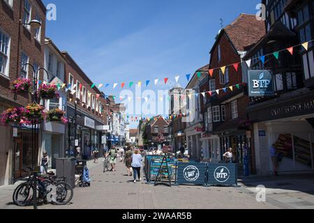 Vue sur le centre-ville de Salisbury dans le Wiltshire au Royaume-Uni Banque D'Images