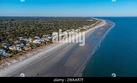 Coligny Beach, Caroline du Sud Banque D'Images