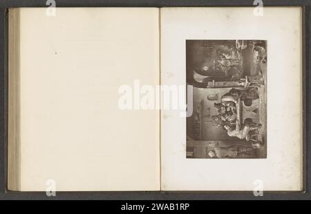 Production photographique d'une impression à une peinture, représentant un intérieur d'une auberge, anonyme, d'après Adriaen van Ostade, c. 1859 - dans ou avant 1869 impression photomécanique papier intérieur  représentation d'un bâtiment. hôtel, hôtellerie, auberge Banque D'Images