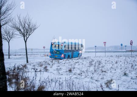 Viborg, Danemark. 03 janvier 2024. Fortes chutes de neige à Viborg, Jutland central, Danemark, mercredi 3 janvier 2024. Crédit : Ritzau/Alamy Live News crédit : Ritzau/Alamy Live News Banque D'Images