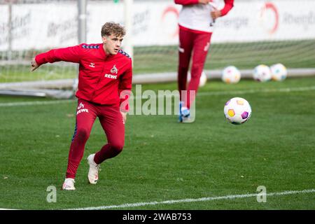 Koeln, Deutschland. 03 janvier 2024. Meiko W?schenbach (1. FC K?ln, 36) 1. FC K?ln, formation 03.01.2024 crédit : dpa/Alamy Live News Banque D'Images