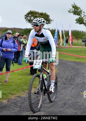 GLASGOW, ÉCOSSE - 29 2014 JUILLET : finales de cross-country hommes et femmes aux Jeux du Commonwealth de 2014. Il a eu lieu à Cathkin Braes. Banque D'Images