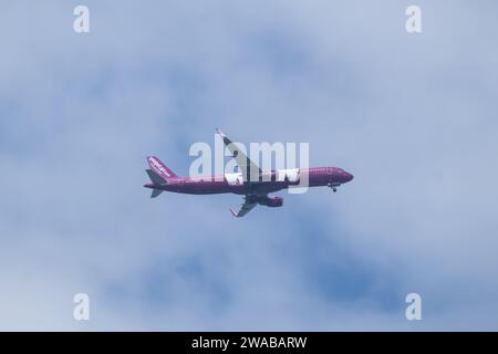 Chiangmai, Thaïlande - octobre 11 2023 : HS-VKL A321-200 de la compagnie Thai Vietjet. Décollez de l'aéroport international de Chiang Mai à l'aéroport de Bangkok. Banque D'Images