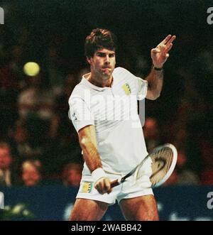 TIM MAYOTTE tennis USA lors du tournoi Open de Stockholm 1989 Banque D'Images