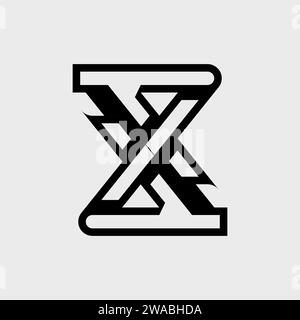 Lettre Z X A logo. C'est la combinaison élégante des lettres Z X A avec une forme simple et intégrée. Ce logo convient à toute industrie moderne. Illustration de Vecteur