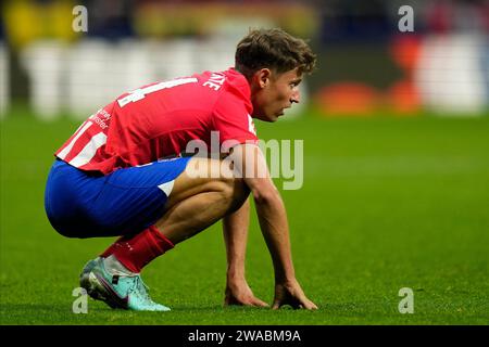Madrid, Espagne. 23 décembre 2023. Marcos Llorente de l'Atletico de Madrid lors du match de la Liga entre l'Atletico de Madrid et le Sevilla FC a joué au Civitas Metropolitano Stadium le 23 décembre à Madrid, Espagne. (Photo de Cesar Cebolla/PRESSINPHOTO) crédit : PRESSINPHOTO SPORTS AGENCY/Alamy Live News Banque D'Images