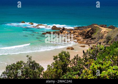 Little Wategos Beach, désert, Byron Bay, Nouvelle-Galles du Sud, Australie Banque D'Images