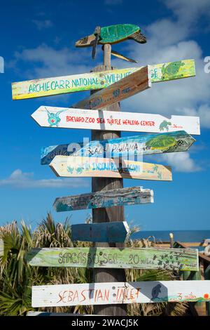 Centre d'éducation poste à distance, Barrier Island Sanctuary, Floride Banque D'Images