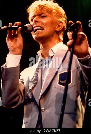 David Bowie, Civic Center, Hartford, CT, États-Unis, 15 juillet 1983. Banque D'Images