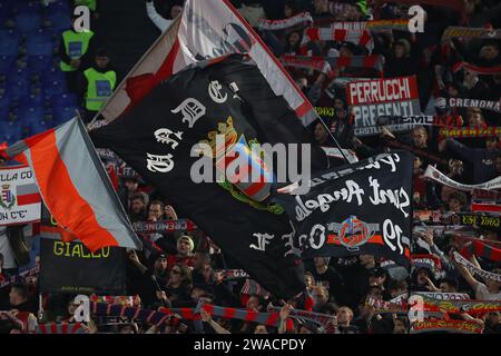 Rome, Italie. 03 janvier 2024. Rome, Italie 03.01.2024 : en action lors de la COUPE TIM D'ITALIE 2023-2024, tour de 16, match de football AS ROMA VS CREMONESE au Stade Olympique de Rome. Crédit : Agence photo indépendante/Alamy Live News Banque D'Images