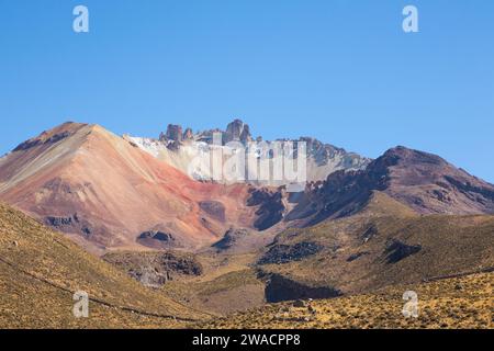 Volcan Tunupa de Chatahuana point de vue. Salar de Uyuni, Bolivie.paysage bolivien Banque D'Images