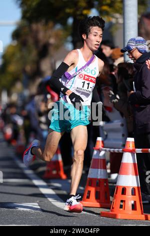 Gunma Prefecture Goverment, Gunma, Japon. 1 janvier 2024. Shu Hasegawa, 1 JANVIER 2024 - Ekiden : nouvel an Ekiden 2024 68e course industrielle d'Ekiden au gouvernement de la préfecture de Gunma, Gunma, Japon. Crédit : Yohei Osada/AFLO SPORT/Alamy Live News Banque D'Images